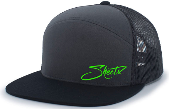 Sheets Black and Neon Green Mesh Snapback