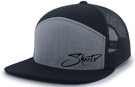 Sheets Grey and Black Mesh Snapback Hat